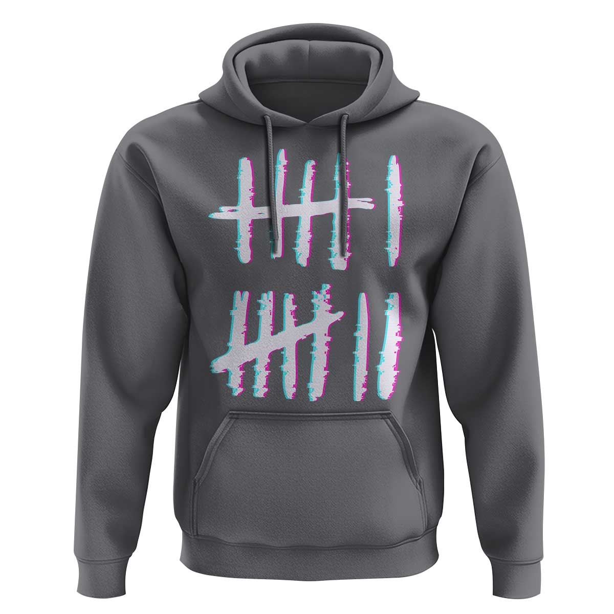 Tally Marks Six Seven Meme Hoodie Glitch Optical Illusion - Wonder Print Shop