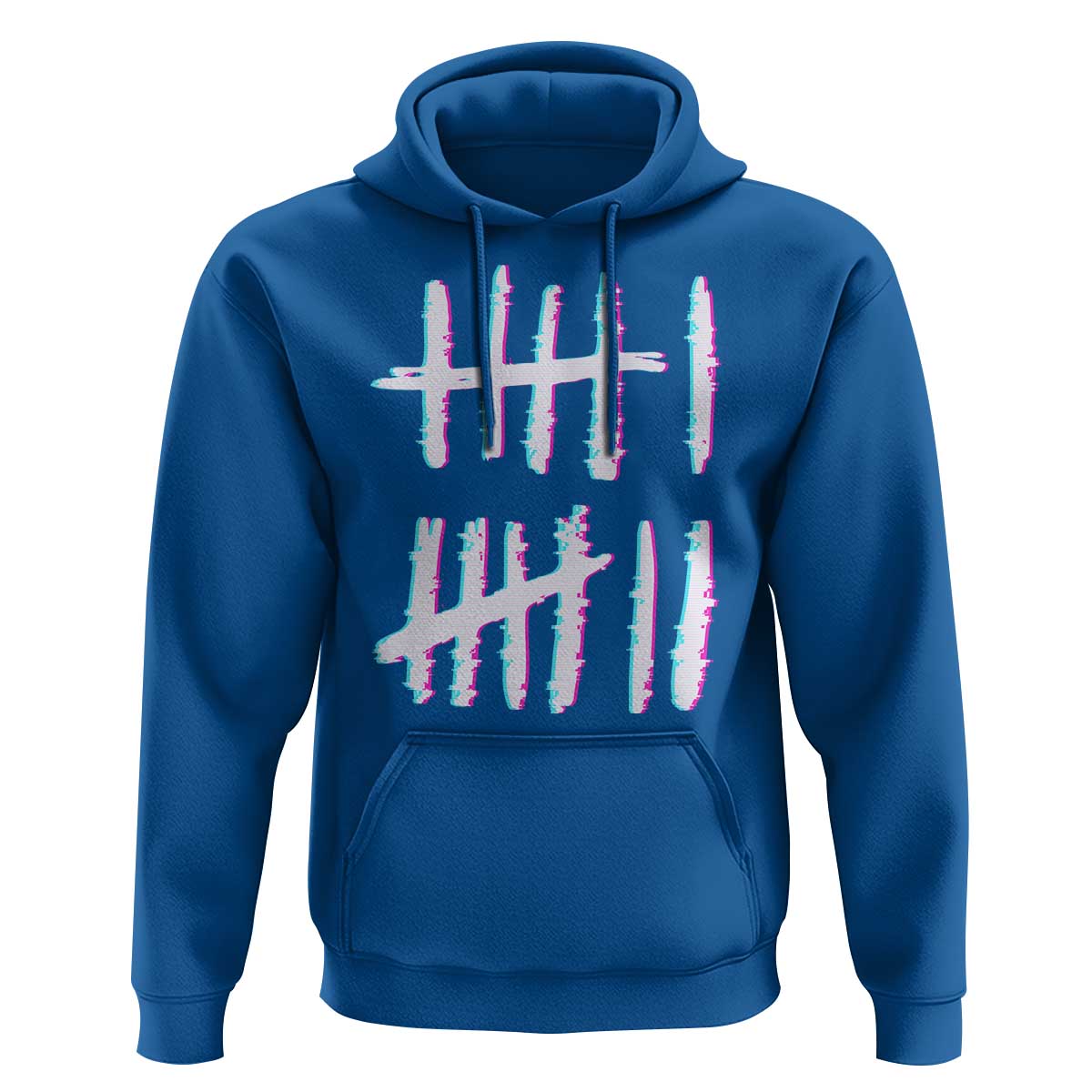 Tally Marks Six Seven Meme Hoodie Glitch Optical Illusion - Wonder Print Shop