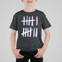 Tally Marks Six Seven Meme T Shirt For Kid Glitch Optical Illusion - Wonder Print Shop