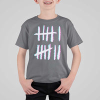 Tally Marks Six Seven Meme T Shirt For Kid Glitch Optical Illusion - Wonder Print Shop
