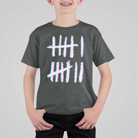Tally Marks Six Seven Meme T Shirt For Kid Glitch Optical Illusion - Wonder Print Shop