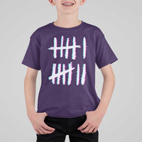 Tally Marks Six Seven Meme T Shirt For Kid Glitch Optical Illusion - Wonder Print Shop