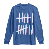 Tally Marks Six Seven Meme Long Sleeve Shirt Glitch Optical Illusion - Wonder Print Shop