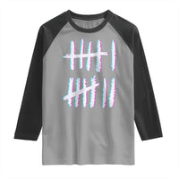 Tally Marks Six Seven Meme Raglan Shirt Glitch Optical Illusion - Wonder Print Shop