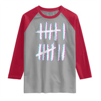 Tally Marks Six Seven Meme Raglan Shirt Glitch Optical Illusion - Wonder Print Shop