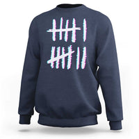Tally Marks Six Seven Meme Sweatshirt Glitch Optical Illusion - Wonder Print Shop