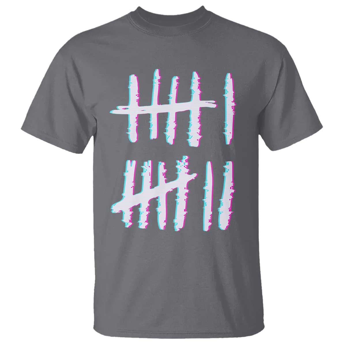 Tally Marks Six Seven Meme T Shirt Glitch Optical Illusion - Wonder Print Shop