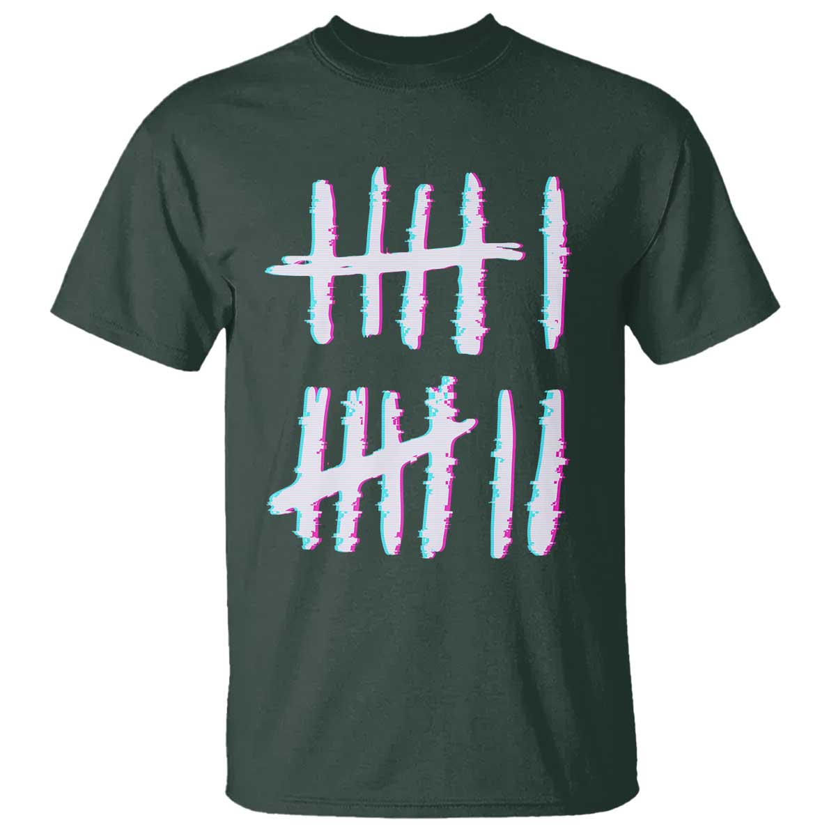 Tally Marks Six Seven Meme T Shirt Glitch Optical Illusion - Wonder Print Shop