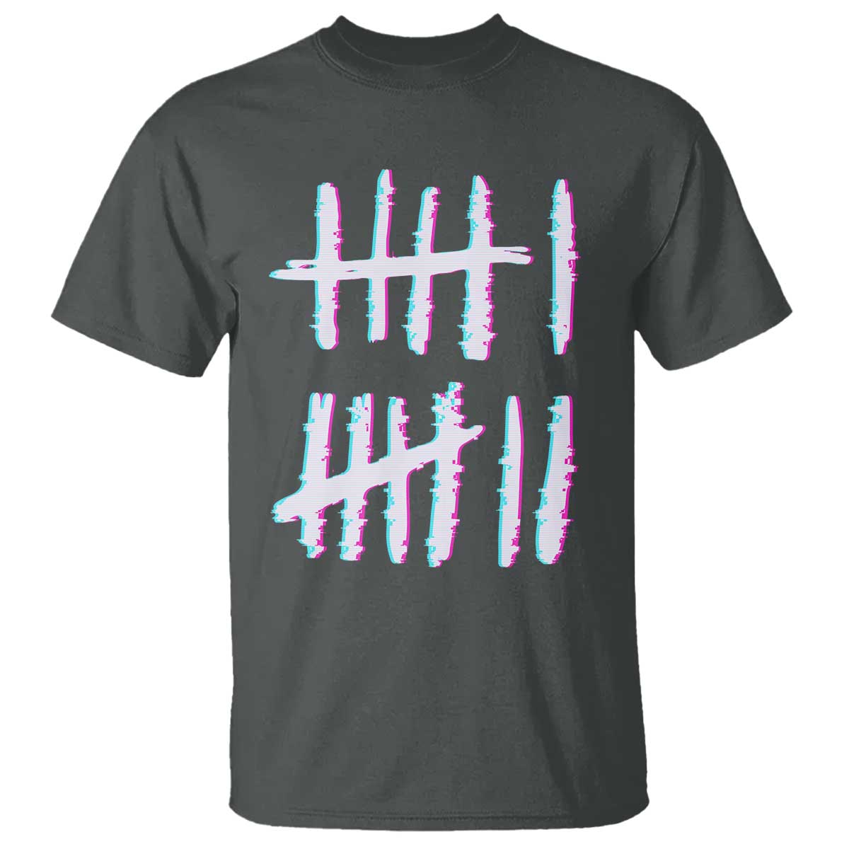 Tally Marks Six Seven Meme T Shirt Glitch Optical Illusion - Wonder Print Shop