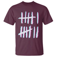 Tally Marks Six Seven Meme T Shirt Glitch Optical Illusion - Wonder Print Shop