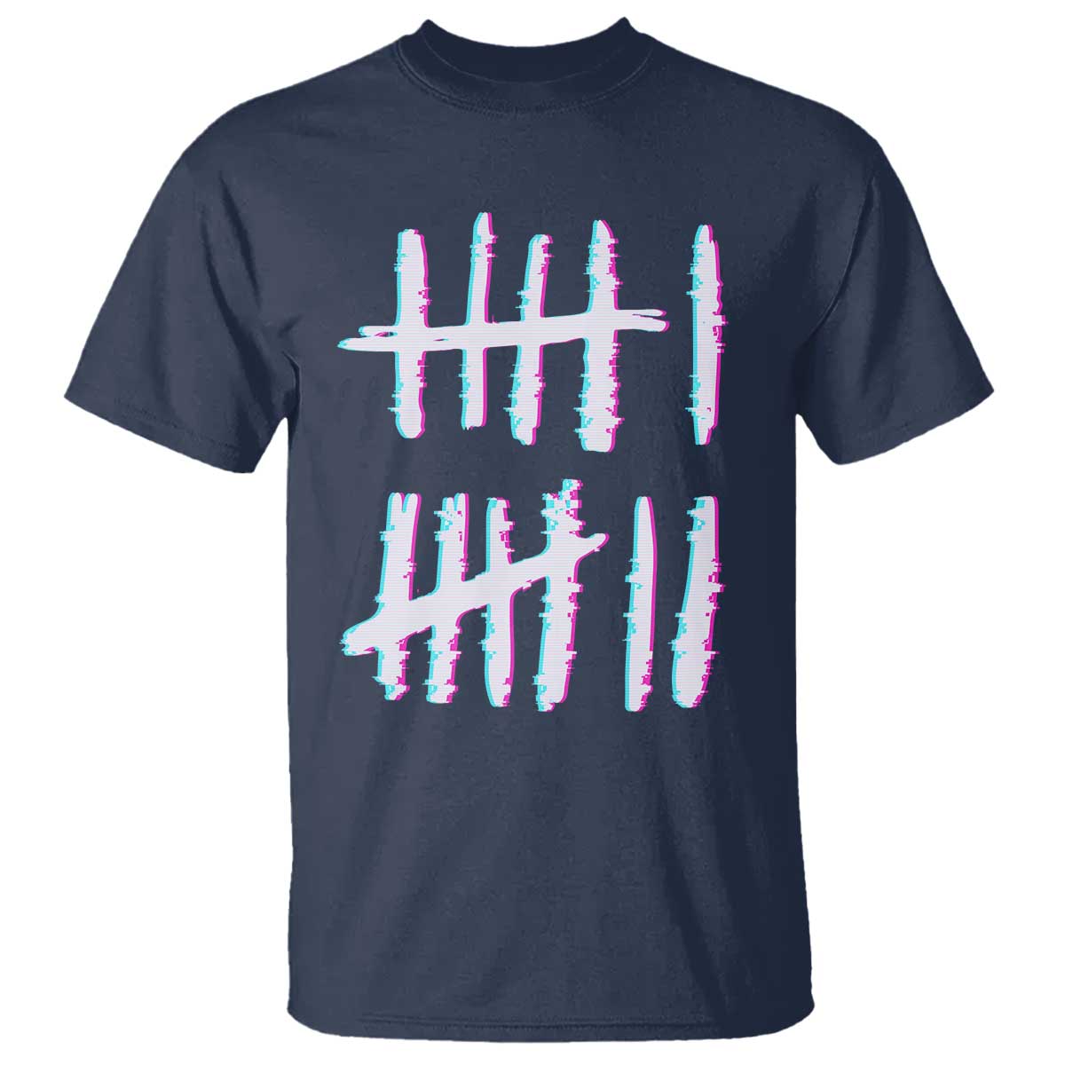Tally Marks Six Seven Meme T Shirt Glitch Optical Illusion - Wonder Print Shop