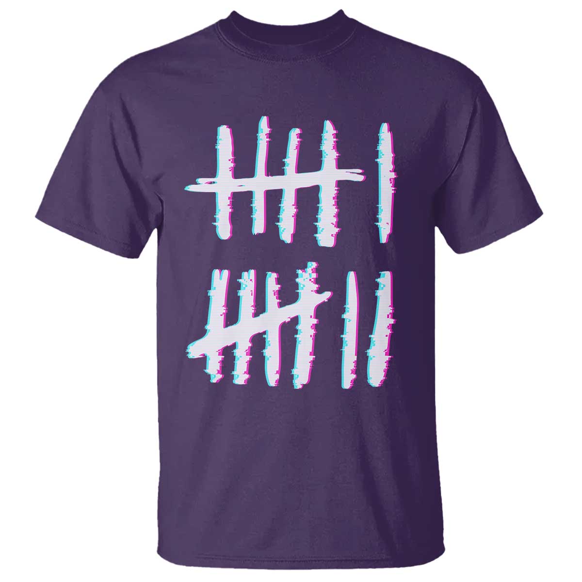 Tally Marks Six Seven Meme T Shirt Glitch Optical Illusion - Wonder Print Shop