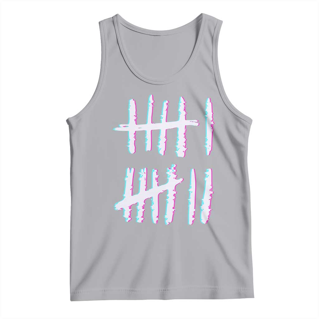 Tally Marks Six Seven Meme Tank Top Glitch Optical Illusion - Wonder Print Shop