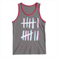 Tally Marks Six Seven Meme Tank Top Glitch Optical Illusion - Wonder Print Shop