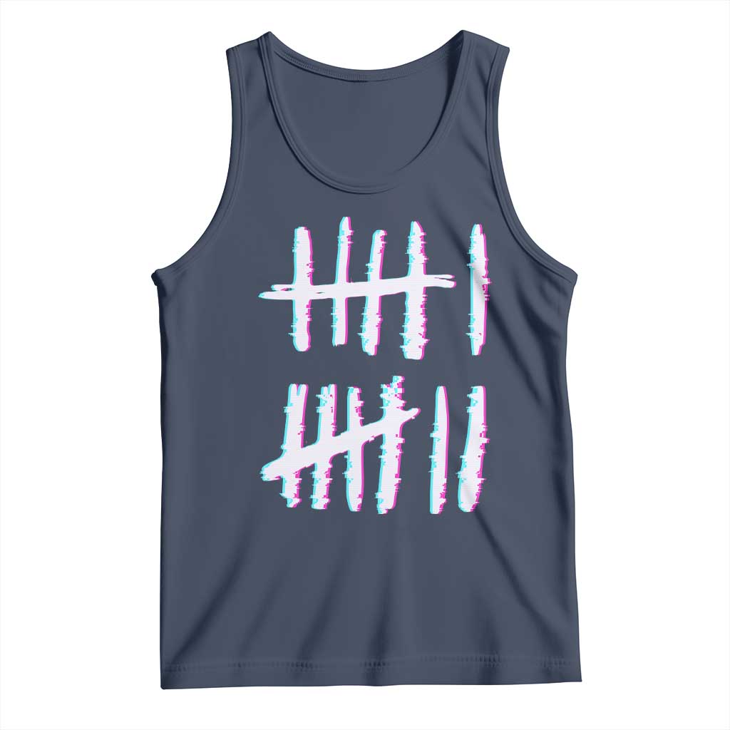 Tally Marks Six Seven Meme Tank Top Glitch Optical Illusion - Wonder Print Shop