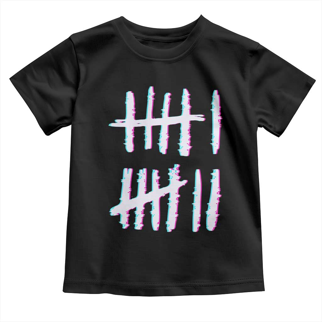 Tally Marks Six Seven Meme Toddler T Shirt Glitch Optical Illusion - Wonder Print Shop