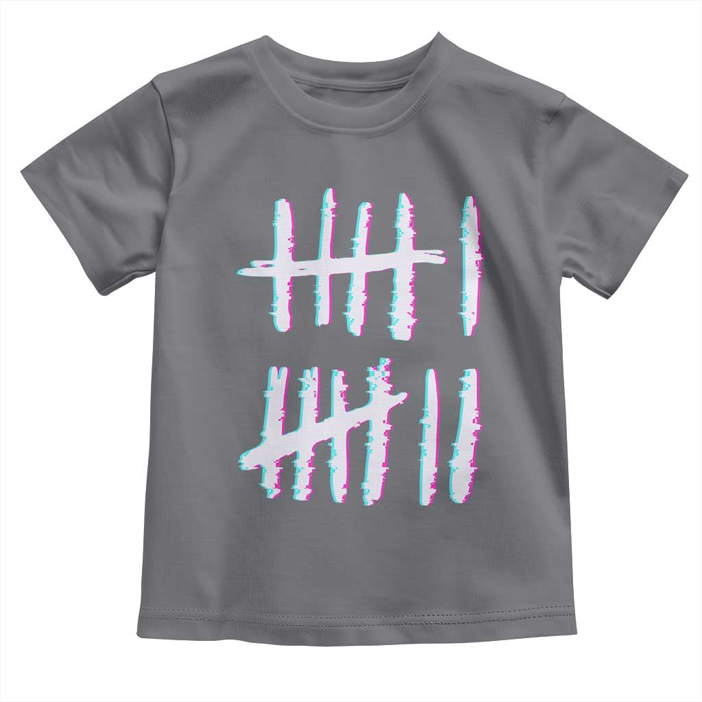 Tally Marks Six Seven Meme Toddler T Shirt Glitch Optical Illusion - Wonder Print Shop