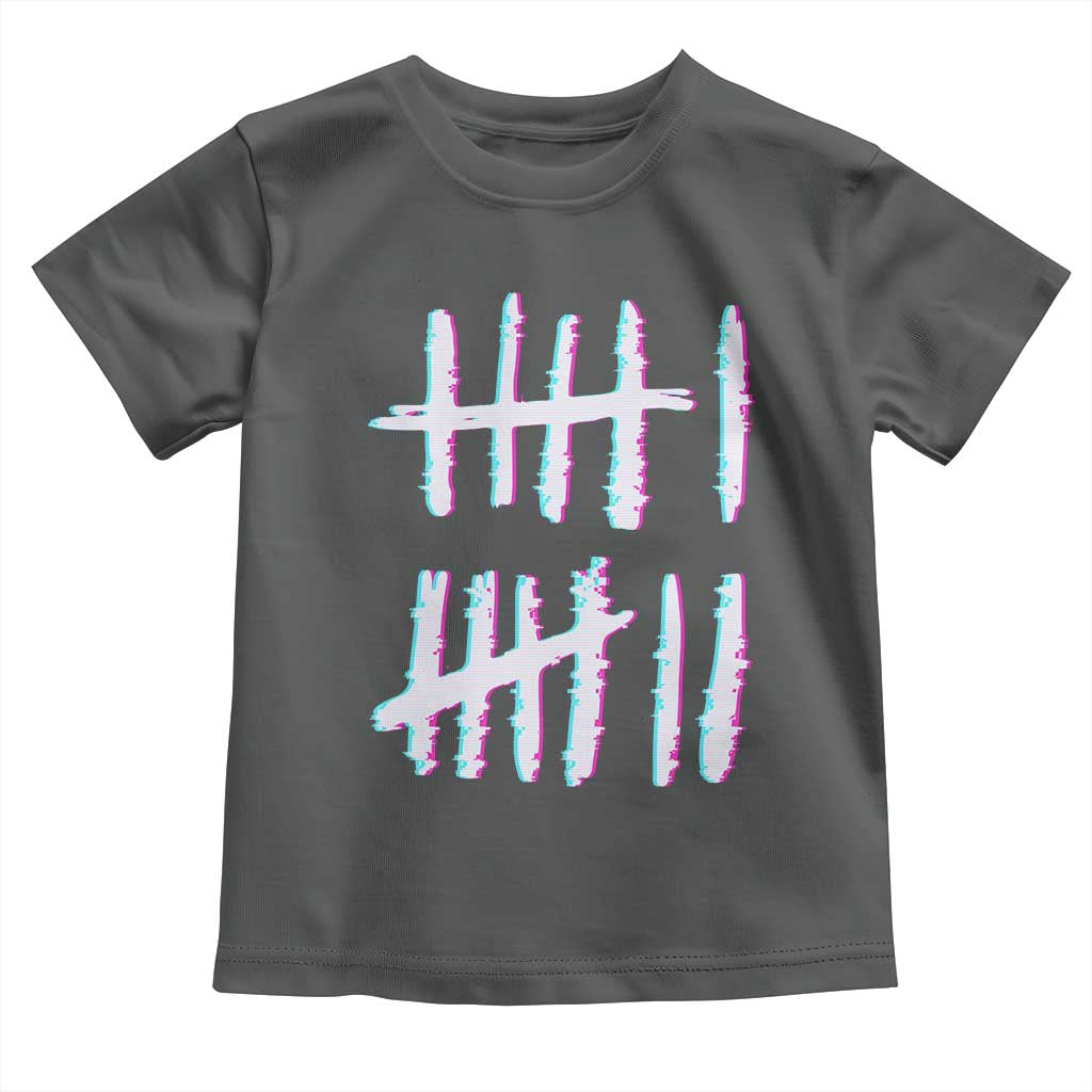 Tally Marks Six Seven Meme Toddler T Shirt Glitch Optical Illusion - Wonder Print Shop
