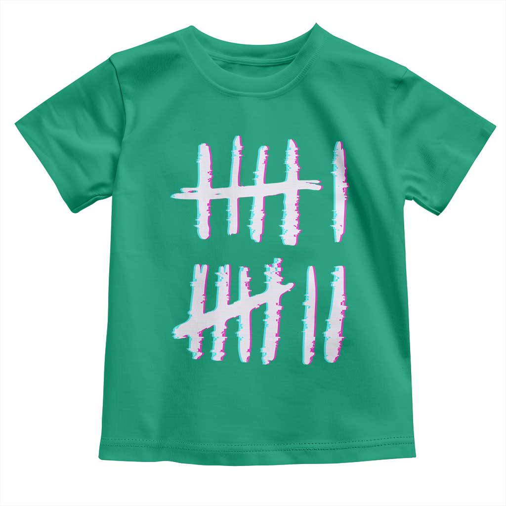 Tally Marks Six Seven Meme Toddler T Shirt Glitch Optical Illusion - Wonder Print Shop