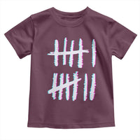 Tally Marks Six Seven Meme Toddler T Shirt Glitch Optical Illusion - Wonder Print Shop