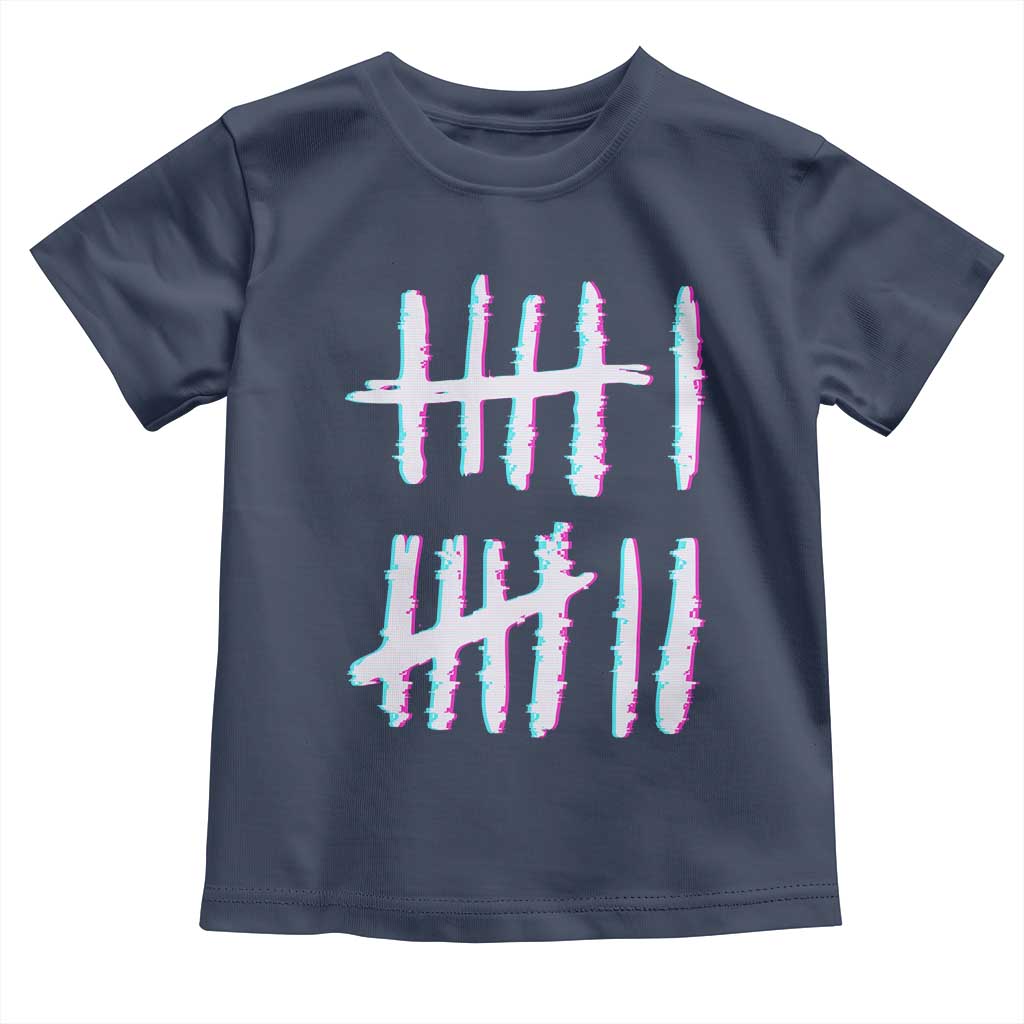 Tally Marks Six Seven Meme Toddler T Shirt Glitch Optical Illusion - Wonder Print Shop