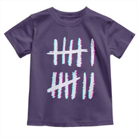 Tally Marks Six Seven Meme Toddler T Shirt Glitch Optical Illusion - Wonder Print Shop