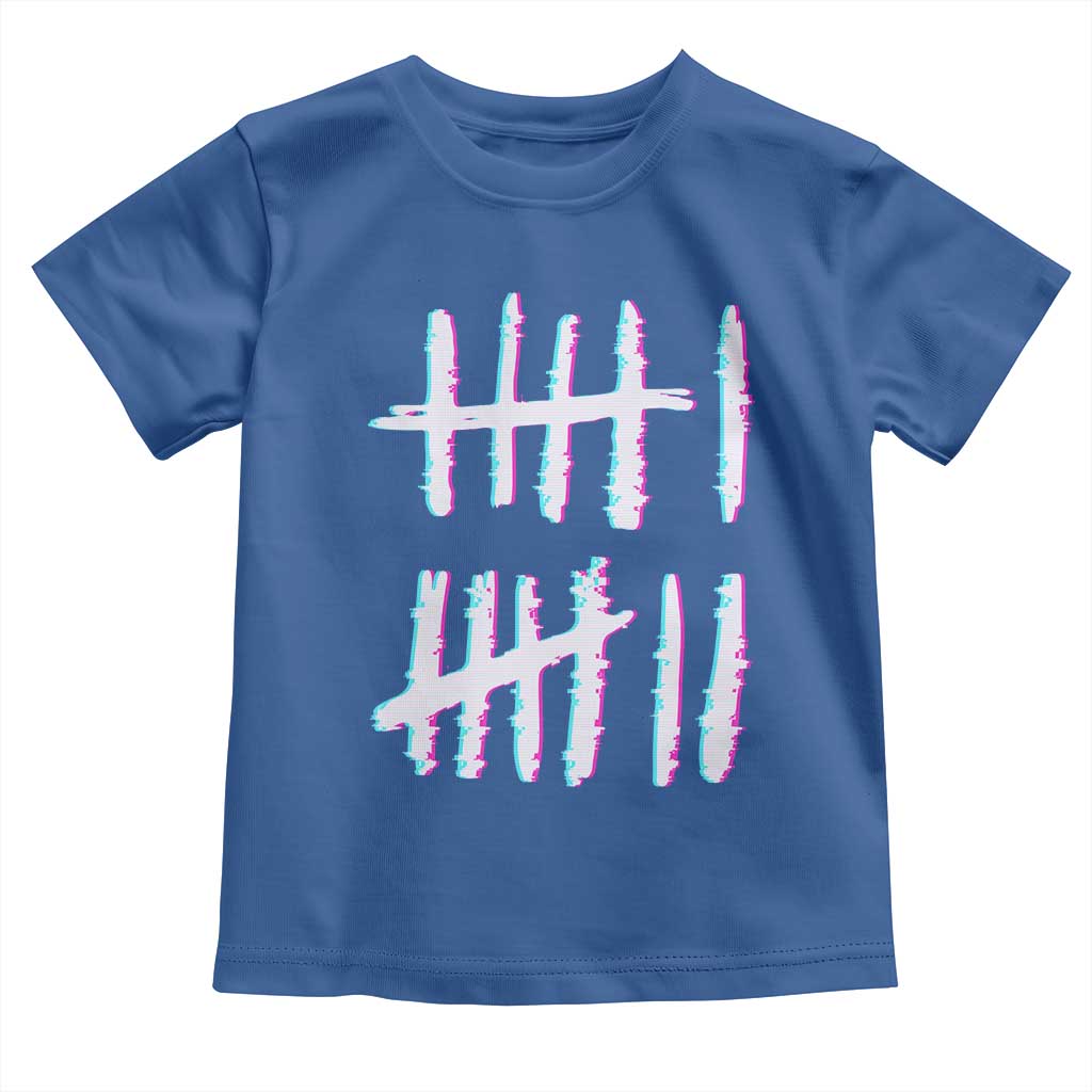 Tally Marks Six Seven Meme Toddler T Shirt Glitch Optical Illusion - Wonder Print Shop