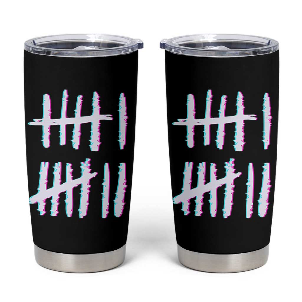 Tally Marks Six Seven Meme Tumbler Cup Glitch Optical Illusion - Wonder Print Shop