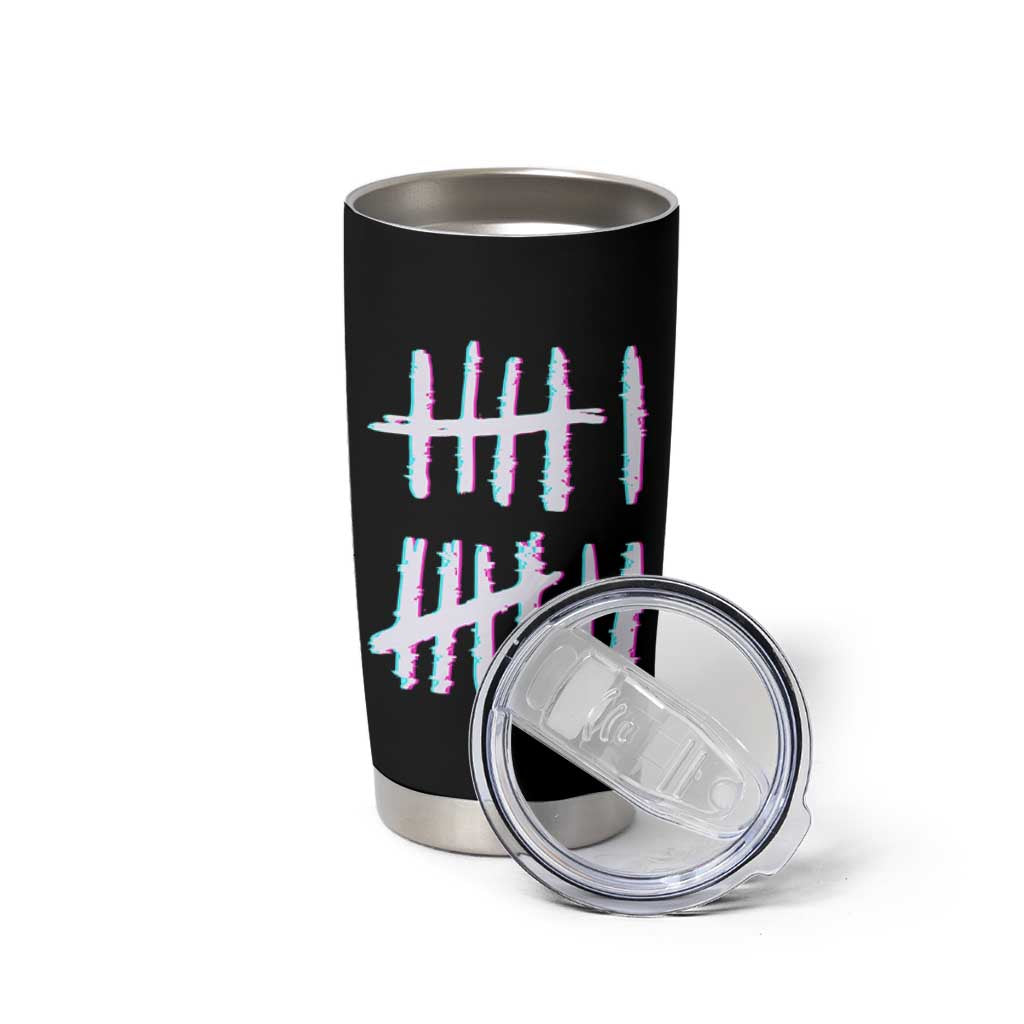Tally Marks Six Seven Meme Tumbler Cup Glitch Optical Illusion - Wonder Print Shop