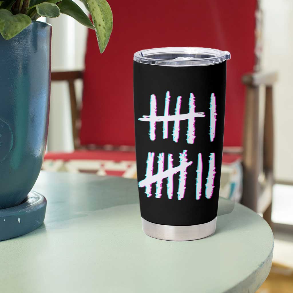 Tally Marks Six Seven Meme Tumbler Cup Glitch Optical Illusion - Wonder Print Shop