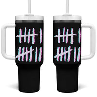 Tally Marks Six Seven Meme Tumbler With Handle Glitch Optical Illusion - Wonder Print Shop