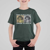 Funny Frog Bob Haircut T Shirt For Kid Born To Dilly Dally Forced To Lock In