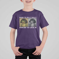 Funny Frog Bob Haircut T Shirt For Kid Born To Dilly Dally Forced To Lock In