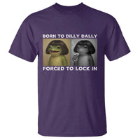 Funny Frog Bob Haircut T Shirt Born To Dilly Dally Forced To Lock In