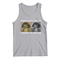 Funny Frog Bob Haircut Tank Top Born To Dilly Dally Forced To Lock In