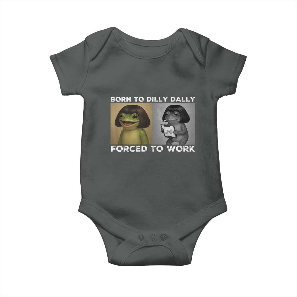 Funny Frog Meme Baby Onesie Dilly Dally Lock In Meme
