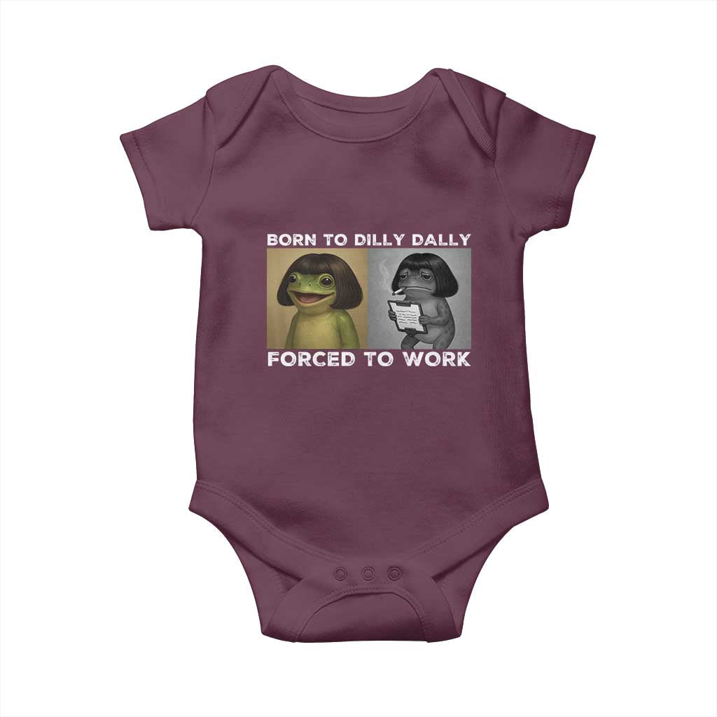Funny Frog Meme Baby Onesie Dilly Dally Lock In Meme