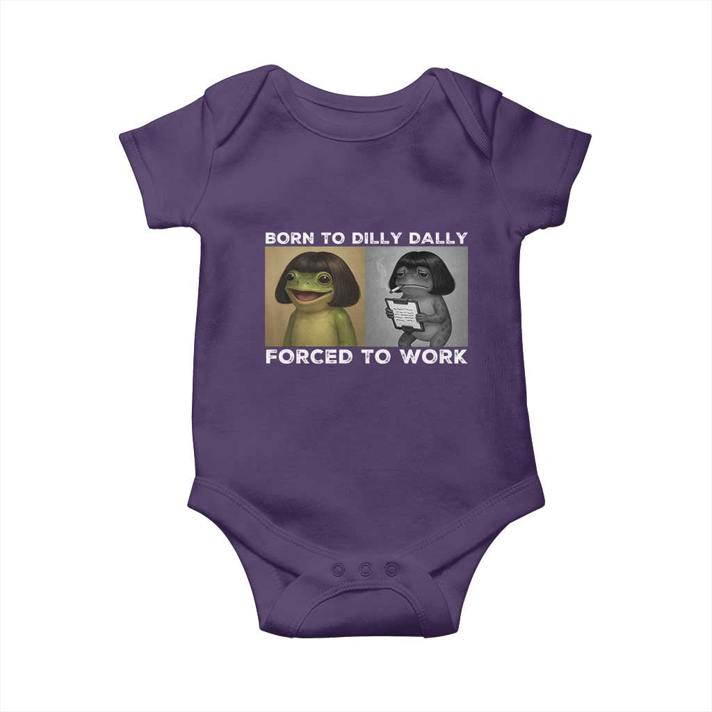 Funny Frog Meme Baby Onesie Dilly Dally Lock In Meme