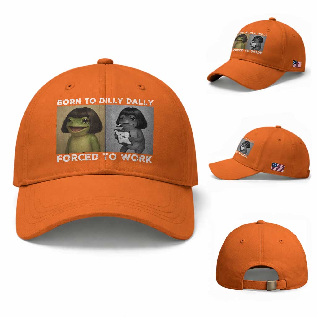 Funny Frog Meme Baseball Cap Dilly Dally Lock In Meme