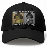 Funny Frog Meme Baseball Cap Dilly Dally Lock In Meme