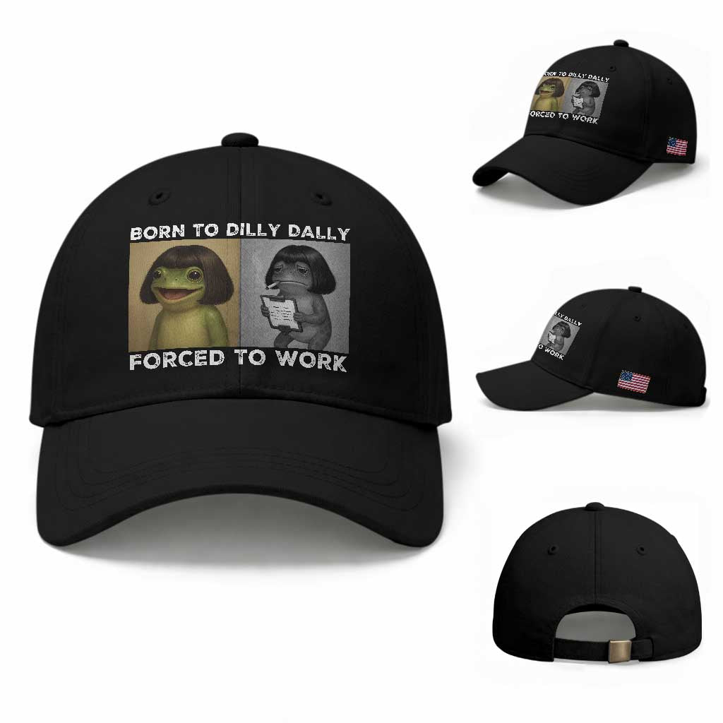 Funny Frog Meme Baseball Cap Dilly Dally Lock In Meme