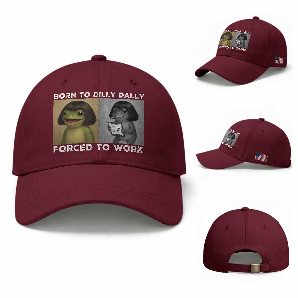 Funny Frog Meme Baseball Cap Dilly Dally Lock In Meme