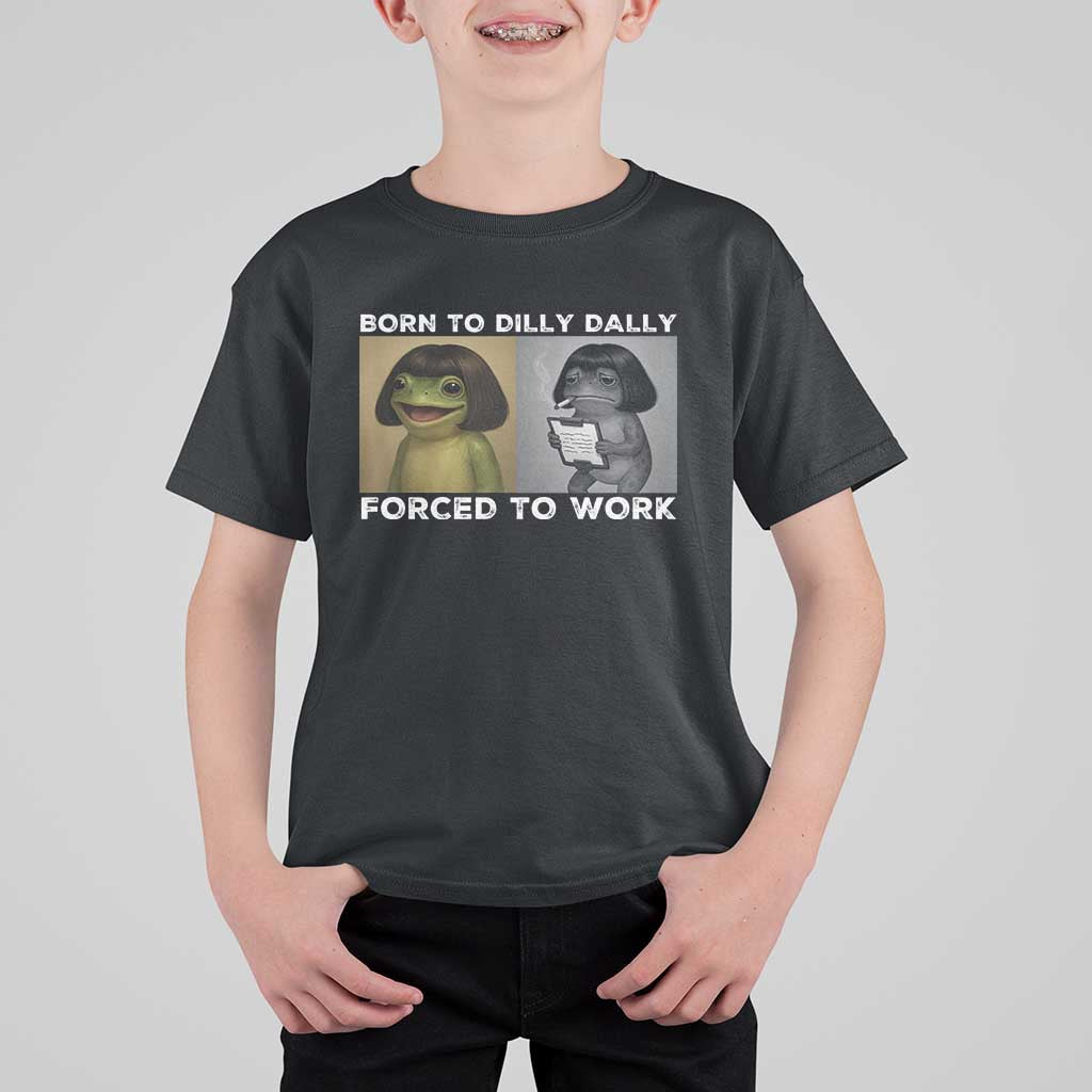 Funny Frog Meme T Shirt For Kid Dilly Dally Lock In Meme