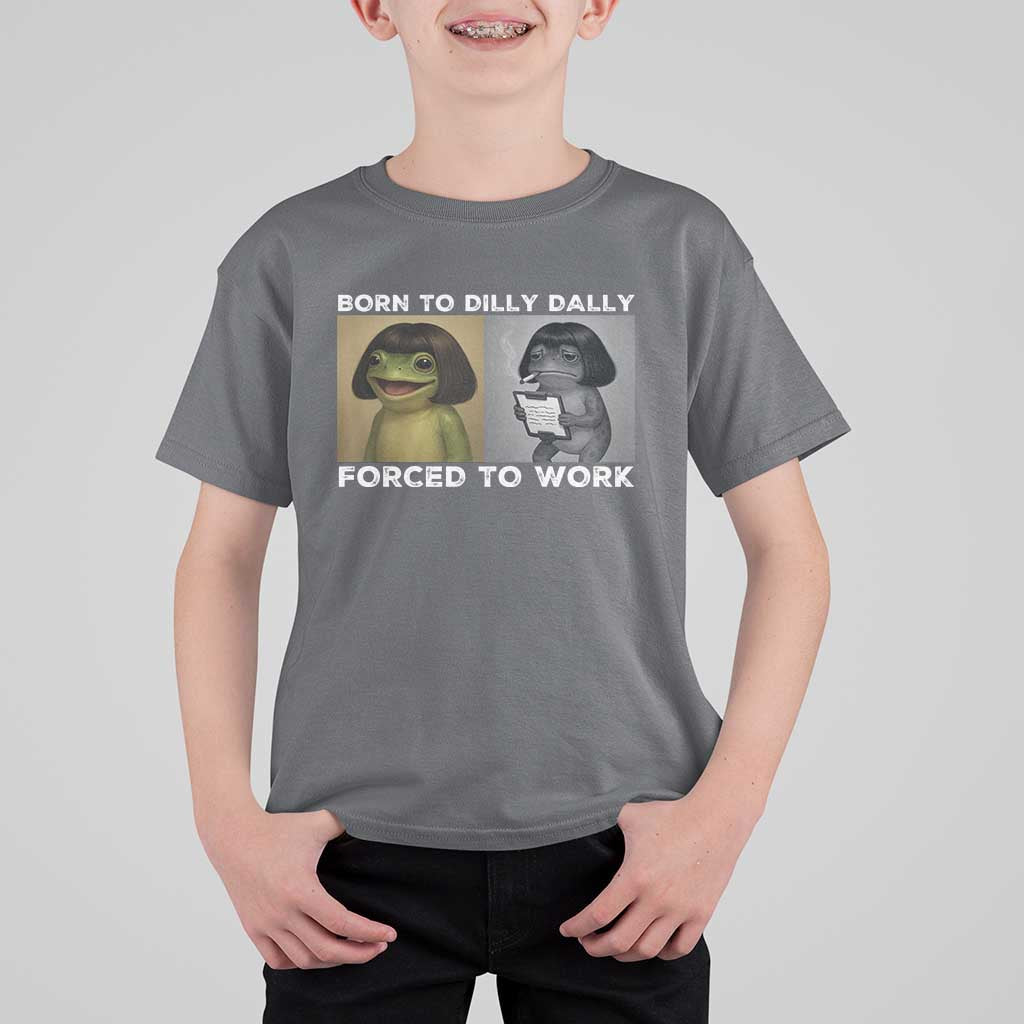 Funny Frog Meme T Shirt For Kid Dilly Dally Lock In Meme