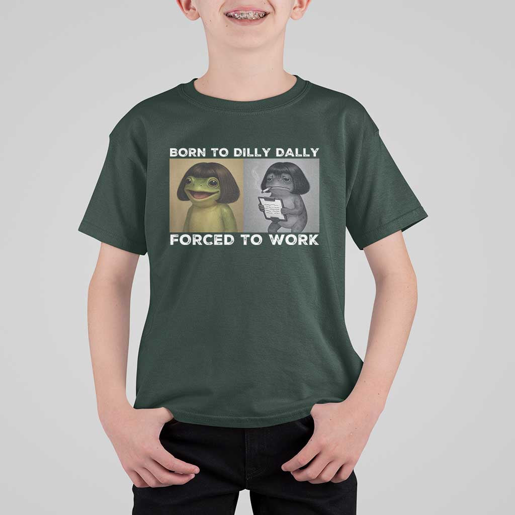 Funny Frog Meme T Shirt For Kid Dilly Dally Lock In Meme