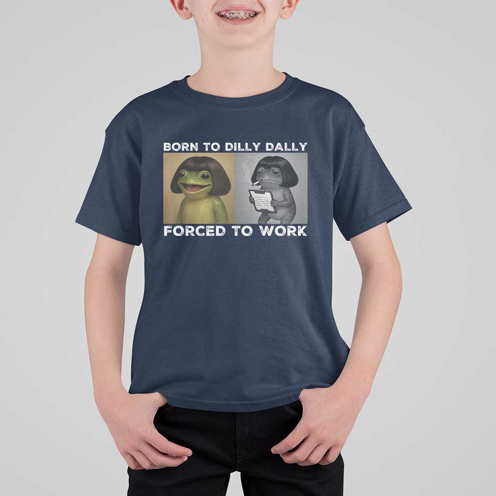 Funny Frog Meme T Shirt For Kid Dilly Dally Lock In Meme
