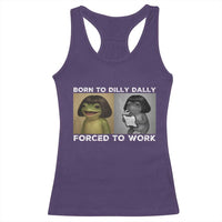 Funny Frog Meme Racerback Tank Top Dilly Dally Lock In Meme