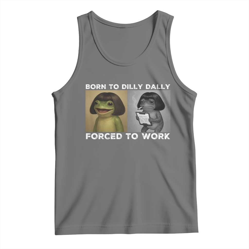 Funny Frog Meme Tank Top Dilly Dally Lock In Meme