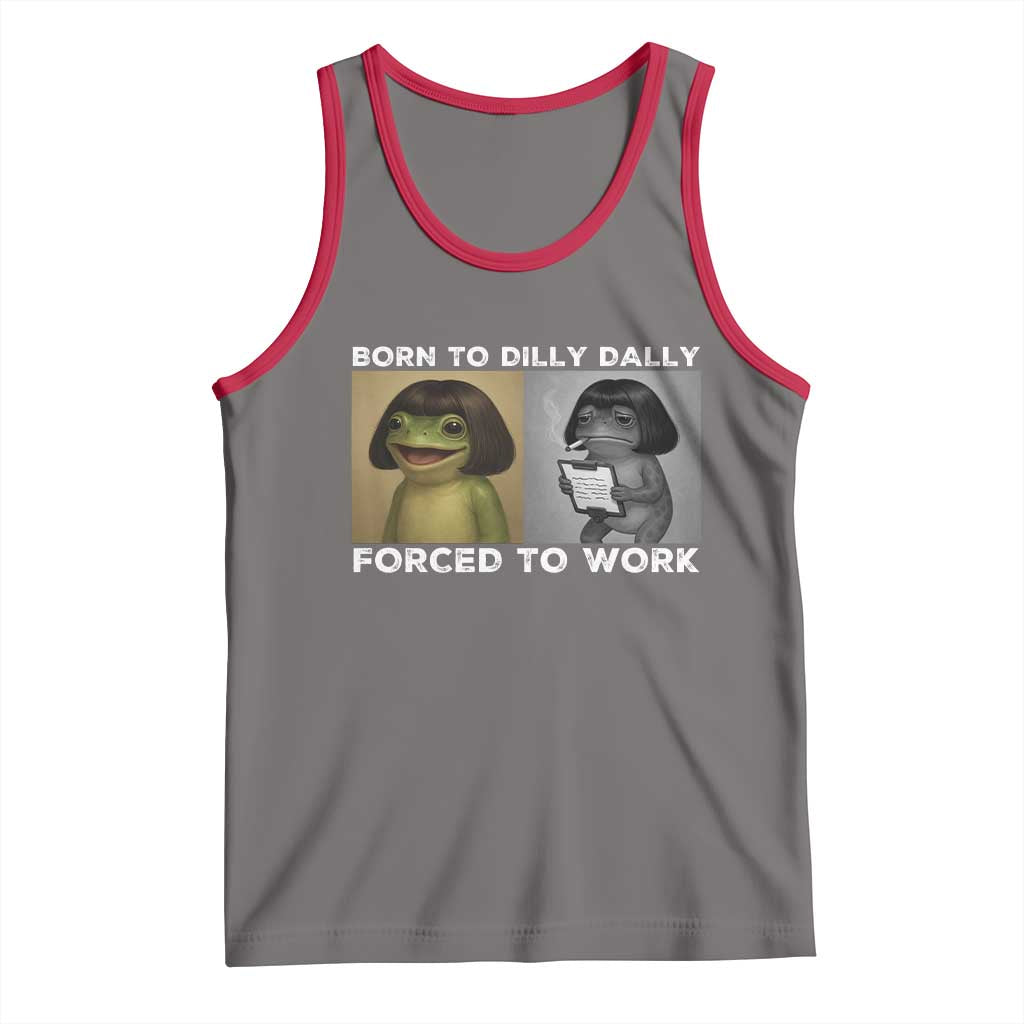 Funny Frog Meme Tank Top Dilly Dally Lock In Meme