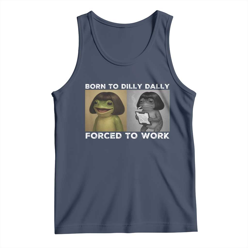 Funny Frog Meme Tank Top Dilly Dally Lock In Meme